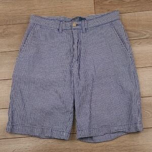POLO Ralph Lauren Prospect Blue White Plaid Cotton Sz 29 Mens Casual‎ Shorts VTG